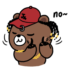 嘻哈熊微信表情包
