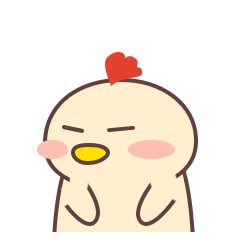 呆萌有心鸡微信表情gif
