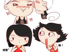 洪荒之力傅园慧卡通漫画表情包psd素材
