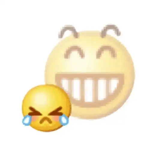 求求表面在笑实际上在哭的黄豆双面表情
