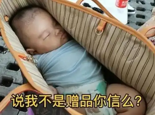 最悲催宝宝走红,爸妈撸串嫌碍事,把娃塞进手提包