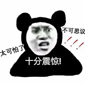 熊猫头震惊瞪眼惊讶表情包
