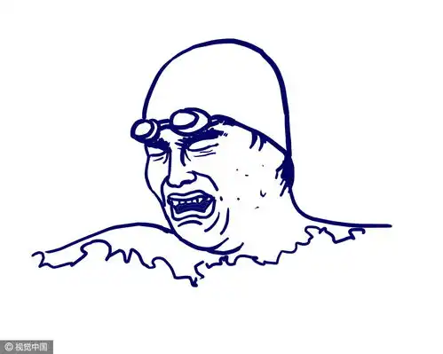 漫画版傅园慧表情包和孙杨哭
