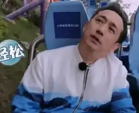坐过山车小岳岳表情,直接吓到变形,网友小岳岳的胆子这么小呀
