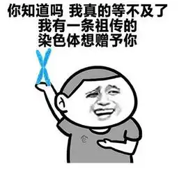 撩妹表情包你知道吗我有一条祖传的染色体
