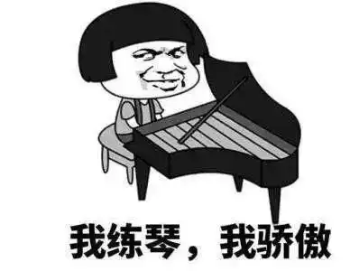 练琴的搞笑表情包笑的琴都会自动演奏了
