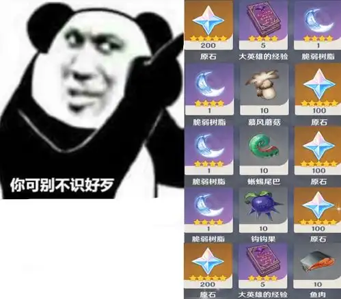 原神五天福利表情包你可别不识好歹系列
