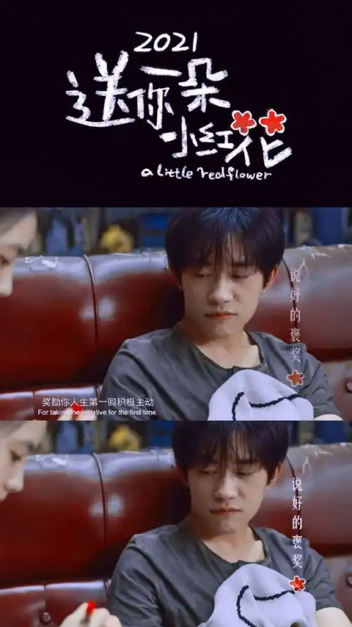 送你一朵小红花来年多喜乐
