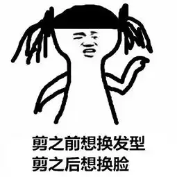 剪头发表情包,每次理发师都给我一种新的丑法
