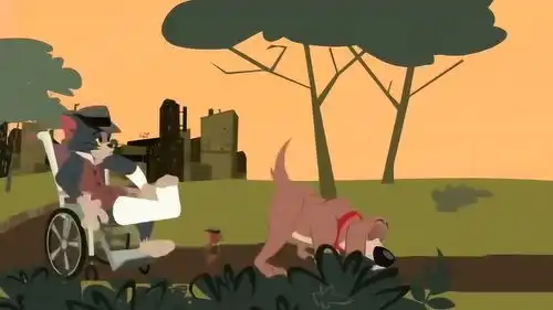 猫和老鼠汤姆猫做轮椅,看到这表情,我都有点心疼
