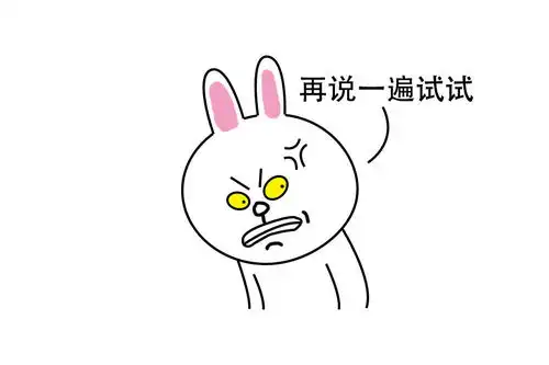 可妮兔表情包再说一遍试试简笔画

