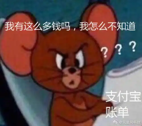 看完支付宝年度账单表情包
